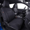 2nd Gen Tacoma Seat Covers Custom Fit for 2012-2015 Toyota Tacoma Double Cab/Crew Cab (TRD Sport Seats),Fully Covered Polyester Truck Seat Protector-Full Set(Black) by Coverdream