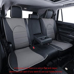 EKR Car Seat Covers for Toyota Camry 2018-2024 (Hybrid),Full Set | Custom Fit for Toyota Camry 2018-2024 XLE/XSE,Airbag Compatible,Waterproof Pet-resistant-Faux Leather(Black/Gray) - Image 5