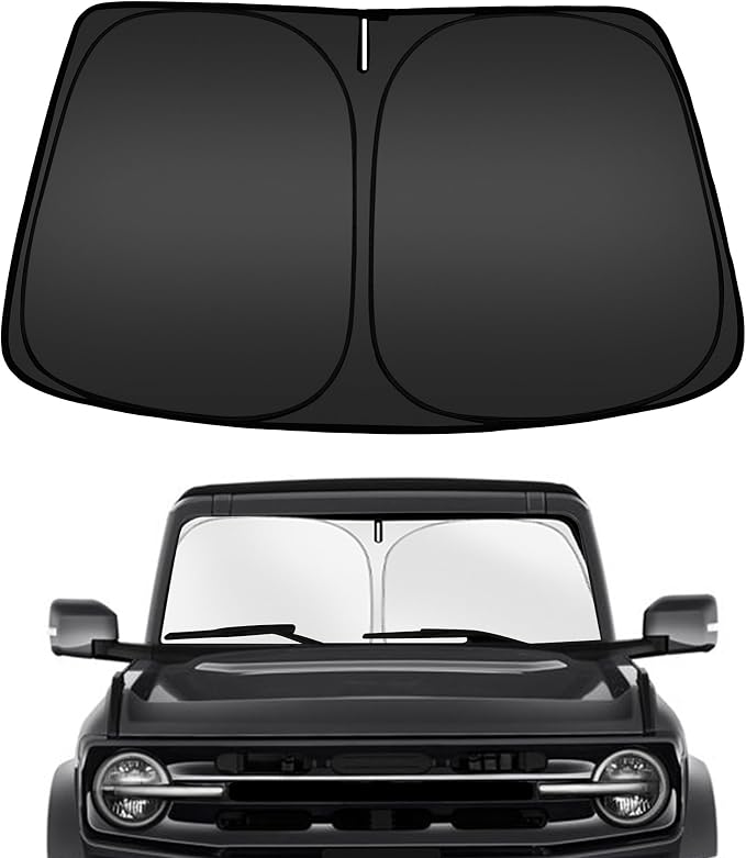 ARISMOTOR Windshield Sun Shade for Ford Bronco Sport 2021-2025 2026 | Custom Fit, Foldable, Front Window Sunshade Sun Visor Protector, Block UV Rays, Keep Car Cooler by ARISMOTOR
