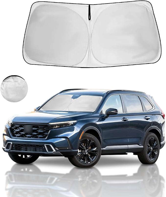 Windshield Sun Shade Car Sunshade Accessories Fit 2023-2026 Honda CRV | HOHUIGO Front Window Sun Visor Heat Shield Cover UV Protector for Honda CR-V SUV, LX EX EX-L Sport Hybrid, Touring by HOHUIGO