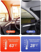 Car Shade Front Windshield-Portable Folding Car Windshield Sun Shade | UV&Heat Resistant Sun Blocker- Keeps Car Cool,Universal Windshield Cover Sun Shade Fit Car, Truck, SUV XL(62.99*33.46inch) - Image 3