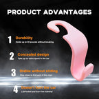 povtii 4PCS Car Seat Headrest Hook, Auto Back Seat Hanging Storage Organizer, Vehicle Seatback Hanger Holder for Purse Handbag Coat Umbrella, Universal Interior Car Accessories (Light Pink) - Image 3