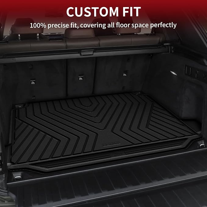LASFIT Trunk Mat for BMW X5 2019-2026 5-Seat Models | Without Luggage Compartment Package, Not Fit 7 Seats, All Weather TPE Custom Fit Cargo Trunk Liner, Black - Image 3