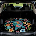 Car Trunk Mat for SUV, 31"x47" Colorful Floral Turtle Cargo Liner Protector | All Weather Universal Cargo Liners for Dogs, Car Accessory for SUVs/Sedan/Wagons, Durable Non-Slip Washable Rear Cargo Mat by Unknown