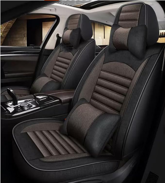 for car seat Covers Non-Slip （E.g, for Tesl,for Mercedes-Benz,for BMW,for Audi, for Ford, for Honda, for Nissan,for Toyota,for Chevrolet,for Jeep.. (Black Coffer(line)) - Image 5