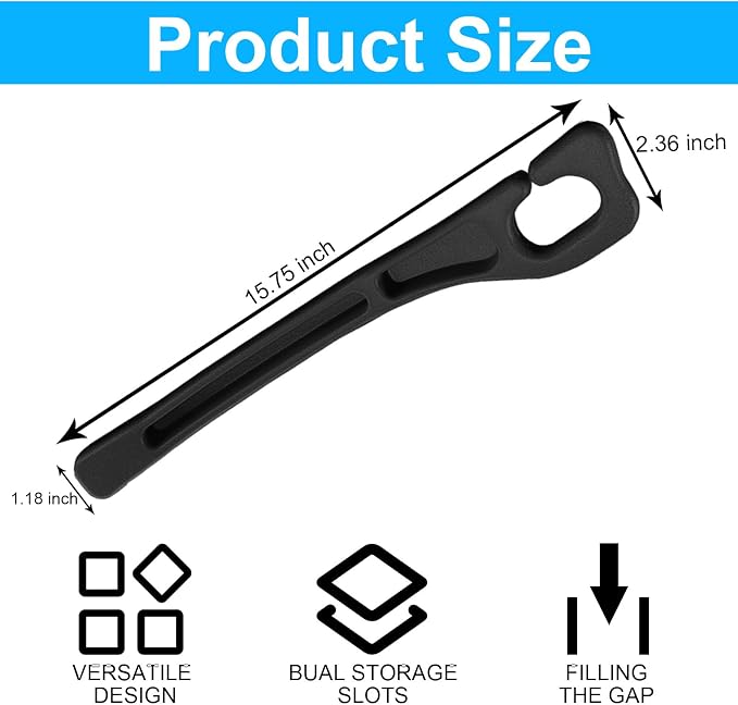 Tesdluy Car Seat Gap Filler Set of 2, Multifunctional Seat Side Gap Seam Filler Organizer with Phone Holder, Universal Fit Fill The Gap Between Seat & Console for Car, SUV, Truck - Image 2