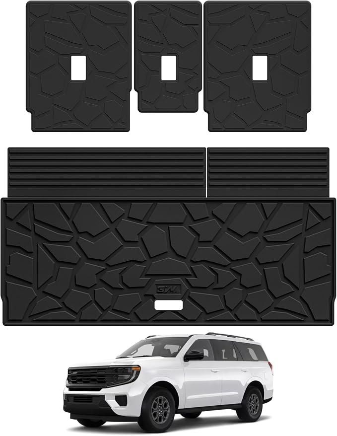 3W Cargo Liner & Backrest Mat for 7&8 Seats 2025-2026 Ford Expedition Standard by 3W