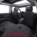 EKR Car Seat Covers for Honda HRV 2019-2022,Leatherette Full Set | Custom Fit for Honda HRV Sport/EX/EXL/Touring 2019-2022 Full Wrap,Waterproof Pet-resistant,Faux Leather(Black) - Image 3
