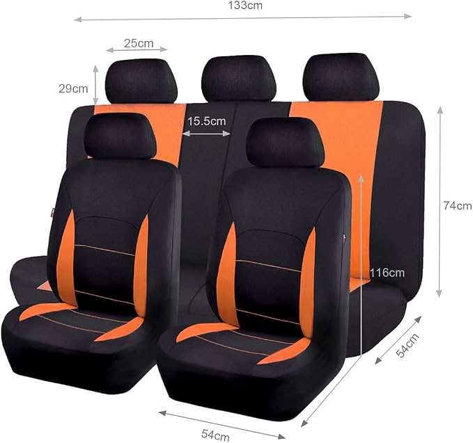 Flying Banner Car Seat Covers Front Seats Rear Bench Polyester car seat Protectors Easy installations Rear Bench Split Classic Man Lady Truck - Image 9