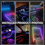 Ambient Lighting Car Led Lights Interior Kit,10 in 1 RGB Music Sync Acrylic Led Lights for Car Interior,175 inches Fiber Optic Neon Accent Strip Night Ambiance Footwell Lighting with Wireless APP - Image 4