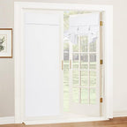 RYB HOME Blackout Door Curtains 80 inch Length, French Door Shades | Thermal Insulated, Self Adhesive, Privacy, For Patio Kitchen Front Entry Front Back Door Glass Window, W26 x L80, 1 Panel by RYBHOME