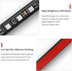 Car LED Light Strips, 4 in 1 8 Color Vehicle Interior Atmosphere Lamp with Ciagrette Lighter Adapter & Music Mode, Automotive Ambient Light Stripping, Universal Auto Accessories - Image 4
