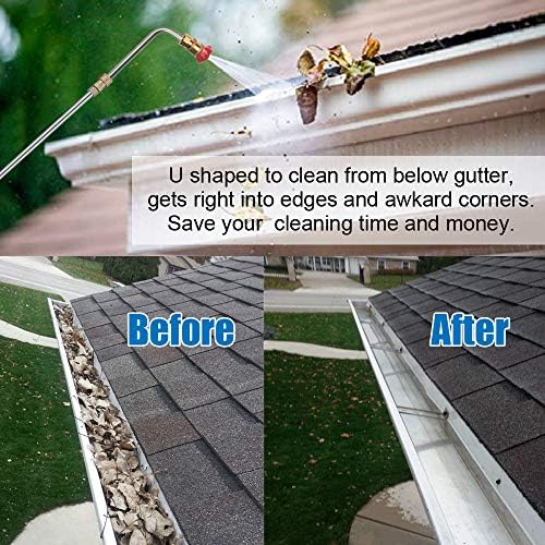 Selkie 120inch Stainless Steel Pressure Washer Extension Wand Power Washer Lance with Spray Nozzle Tips,30°,90°Curved Rod, 1/4’’Quick Connect, Replacement for Anti-Leaked Ring 4000 PSI… - Image 6