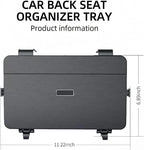 Car Back Seat Tray Table - Foldable & Adjustable Travel Desk for Eating, Working, Gaming | Sturdy Plastic Snack Lap Tray for Adults | Fits SUV, Sedan, Minivan (Folding Storage Box) - Image 2