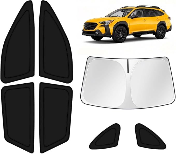 KUST Car Window Shades for 2020-2025 Subaru Outback Accessories Windshield Sun Shade Side Rear Window Covers Sunshade Privacy Protection for Camping Blackout UV Block Full Set 7PCS by KUST