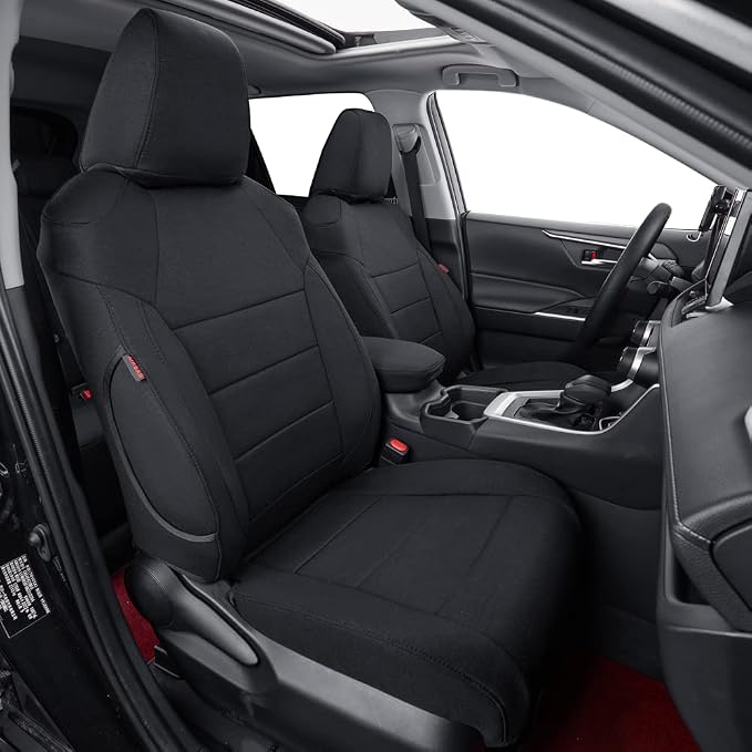 coverdream Customized Car Seat Covers Fit for 2020 2021 2022 Toyota Corolla Hybrid LE &2023-2025 Corolla Hybrid XLE,Fully Covered,Airbag Compatible Polyester Seat Protector(Full Set,Black) by Coverdream
