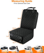 Waterproof Front Seat Car Cover 2 Pack, Full Protection | Dog Car Seat Cover with Side Flaps, Nonslip Scratchproof Captain Chair Seat Cover Fits for Cars, Trucks, SUVs, Jeep, Black - Image 5