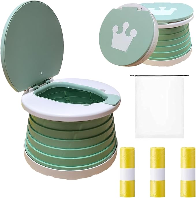 SunnySmile,Travel Potty,Car Potty for Toddler,Portable Toilet for Kids | Portable Toilet for Kids with 45 Liners,for Toddler Travel, Camping, Foldable, Indoor/Outdoor Use by SunnySmile