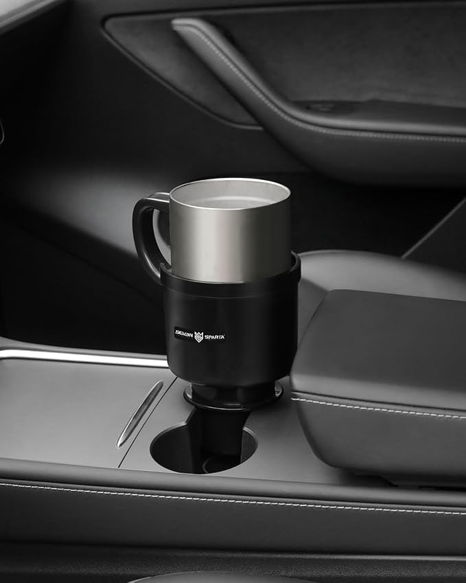 SEVEN SPARTA Car Cup Holder Expander for 32-46oz Large Bottles & Tumblers | Larger Version Fits Yeti 46oz, Hydro Flask & Nalgene, Upgraded Adjustable Offset Base, Fits 3.5"-4" Bottles, Mugs & Tumblers - Image 5