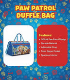 PAW Patrol Kids Duffle Bag 16.5" – Travel & Sports Bag with Zipper Pocket, Mesh Side Pockets & Shoulder Strap - Image 7