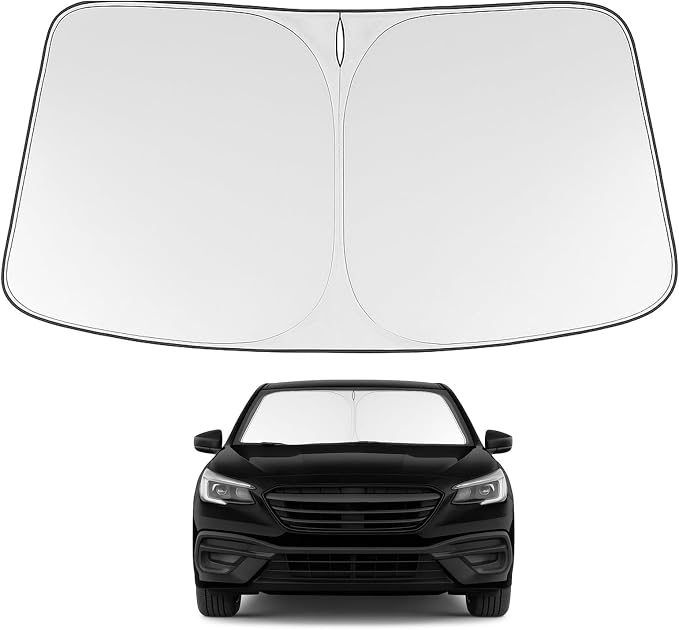 Proadsy Custom Fit Car Windshield Sun Shade for 2020-2025 Subaru Legacy | 240T Heat Shield, Drops Temp 54°F, Blocks 99% UV, Prevents Dashboard Cracking, Summer Parking & Beach Trips, Easy Twist-Fold by Proadsy
