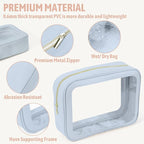 6PCS Clear Toiletry Bag,TSA Approved Travel Pouch with Zipper for Cosmetics and Toiletries，Diaper Bag Organizer Pouch Set, Purse Organizer and Clear Car Bag for Women and Kids - Image 4