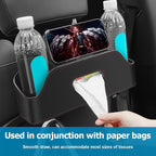 Zipelo Car Headrest Backseat Organizer with Cup Holder, Multi-Functional Vehicle Seat Back Hanging Storage Box with Hooks, Auto Drink Snack Phone Tray Travel Accessories for Kids Adults (Wine Red) - Image 4