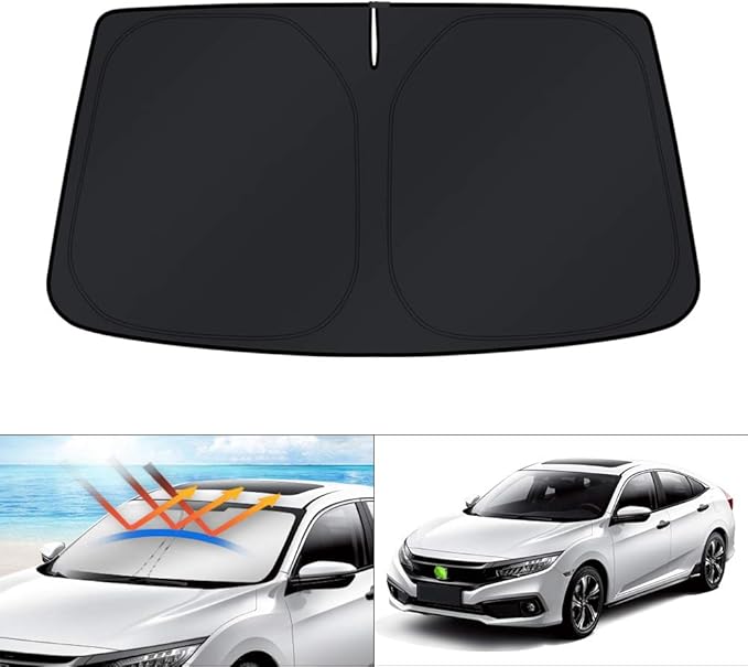 KUST Windshield Sun Shade for Honda Civic 2016-2021 Accessories Sunshade Foldable Window Sun Visor Protector Blocks UV Rays Keep Your Car Cooler by KUST