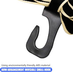 Mandark 2PCS Bow Car Headrest Hooks for Bags, Black/Polka Dot | PVC construction, clip-on installation keeps items off the floor, fits most cars, SUVs, and trucks, car interior accessories - Image 3
