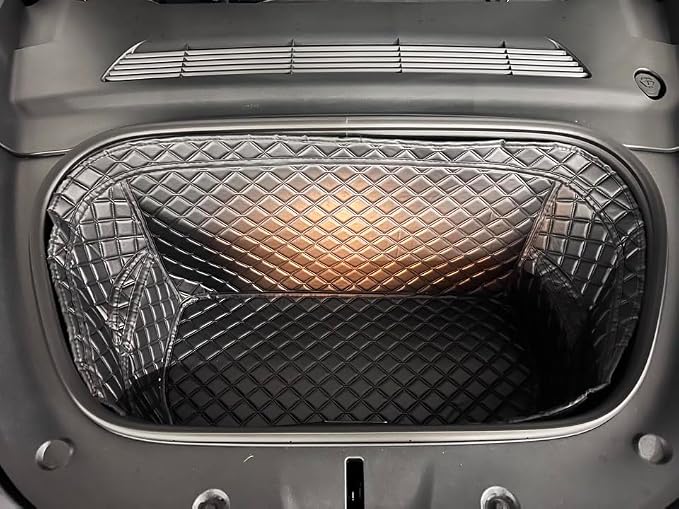 Compatible with Tesla Model Y 2020-2025 Frunk Mats Front Trunk Mat Frunk Organizer Leather All-Weather Full Coverage - Image 6