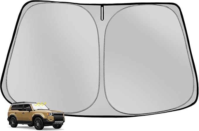 Windshield Sun Shade for 2024 2025 2026 Toyota Land Cruiser Foldable Sun Sunshade for Car Front Window Blocks UV Rays and Heat Automotive Interior Protector Custom Fit Accessories | Foldable Sun Sunshade for Car Front Window Blocks UV Rays and Heat Aut... - Image 8