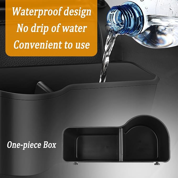 2 in 1 Car Seat Back Organizer with 3.2" Cup Holder,Multifunction Car Headrest Seat Back Organizer for Drink Food Tray,Universal Headrest Cup Holder for Most Cars Trucks SUVs - Image 3