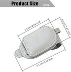 Sunglass Holder for Car Visor, Magnetic Leather Eyeglass Holder, Universal Car Sunglass Organizer Visor Accessories for SUV Truck Pickup, 2 Pack (Gray) - Image 2