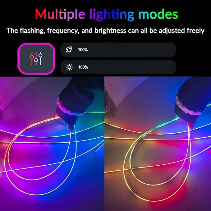 Interior Car Strip Lights Dreamcolor Acrylic Car Decorative Lights with APP Control Multicolor Internal Lighting Kit Music&DIY Function Ambient Fiber Optic Strip LEDs (Dreamcolor 18-1) - Image 6