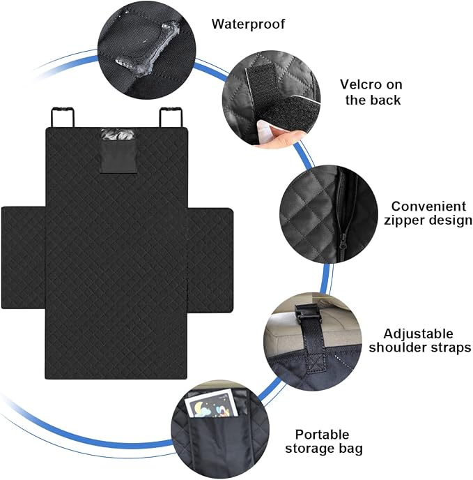 Blilo Cargo Liner for Pet, Waterproof Non-Slip Durable Dog Cargo Cover Mat Universal for Cars, SUV, Minivan with Bumper Flap Protector, Large Size - Image 3