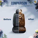 GENANY Cute Owl Car Seat Covers, 2-Piece Front Seat Set | 2-piece polyester front seat cover set, each 35 x 21 x 21 inches, with adjustable straps and hooks - Image 8