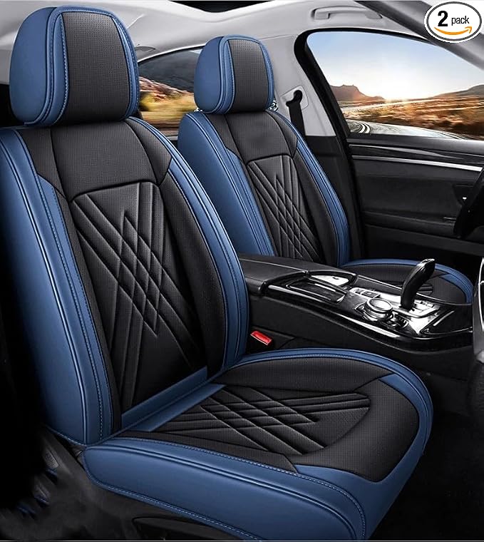 for car seat Covers Non-Slip （E.g, for Tesl,for Mercedes-Benz,for BMW,for Audi, for Ford, for Honda, for Nissan,for Toyota,for Chevrolet,for Jeep.. (Black Blue) by Aerfine