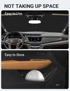 Proadsy Custom Fit 2017-2026 Cadillac XT5 Windshield Sun Shade, Blocks Heat | 240T Heat Shield, Drops Temp 54°F, Blocks 99% UV, Prevents Dashboard Cracking, Summer Parking & Beach Trips, Easy Twist-Fold - Image 8