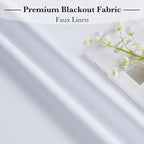 RYB HOME 100% Blackout Door Curtains, French Door Window Cover, Pure White | Self Adhesive, Thermal Insulated, For Office Kitchen Front Entry Front Back Door Glass Window, W30 x L80, 1 Panel - Image 6