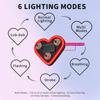 LED Solar Heart Light for Car Window Lights Interior Neon Ambient Lighting Car Accessories for Women Girl Girly Cute Decor Accessory, Smart Light Vibration Sensor, Red, 2 Pack - Image 3