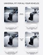 Carbon Fiber Car Seat Headrest Hooks, 4 Pack Car Back Seat Organizer Hooks for Handbags, Purses, Groceries, Coats and Accessories, Universal Vehicle Storage Hanger Hooks for Cars, SUVs and Trucks - Image 5