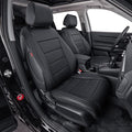 EKR Car Seat Covers for Honda HRV 2019-2022,Leatherette Full Set | Custom Fit for Honda HRV Sport/EX/EXL/Touring 2019-2022 Full Wrap,Waterproof Pet-resistant,Faux Leather(Black) by EKR