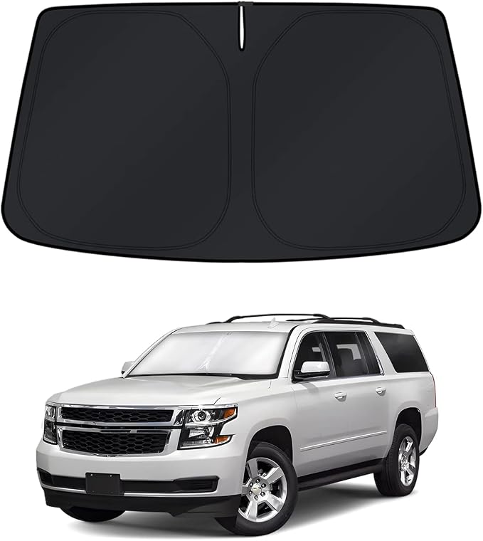 KUST Windshield Sun Shade for 2015-2020 Chevrolet Chevy Suburban/Tahoe, GMC Yukon XL, Yukon Denali XL Accessories Front Window Shade Sun Visor Cover Foldable Blocks UV Rays Keep Your Car Cooler by KUST