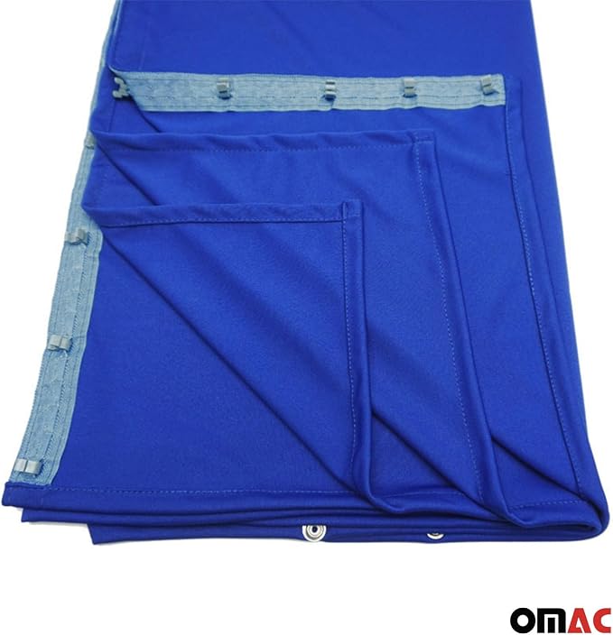 OMAC 54" x 71" Cab Divider Van Cabin Curtain Campervan Kit Dark Blue - Image 8