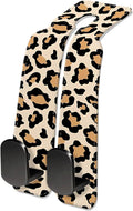 Car Seat Headrest Hook, Universal Leather Cute Hanger Holder Hook, Storage Organizer Interior Accessories for Purse Bags Handbag Luxury Yellow Leopard by NUGGHU