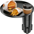Car Tray 360° Rotating Cup Holder Table Organizer for Car Center Console Car Accessories Compatible with Most Vehicle by Seasonwind