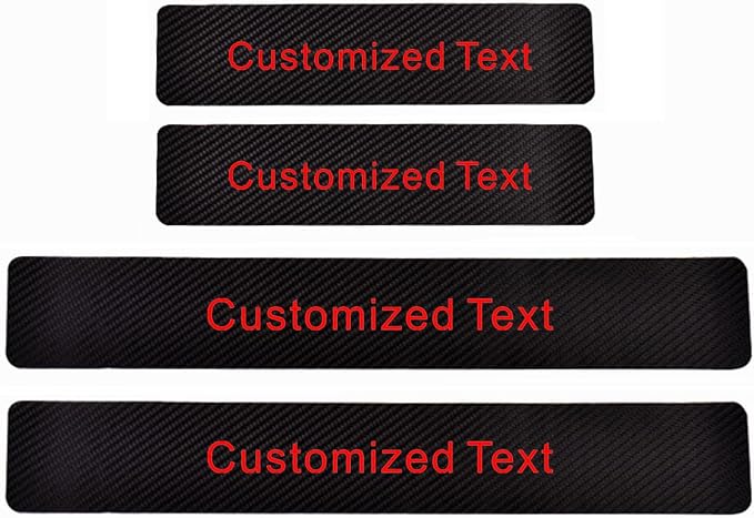 4 Pcs Car Door Sill Protector for Mitsubishi Outlander | Customized Text, Decoration Car Door Sill, Paint Protection, Anti-Scratch Decals, Covering scratches, Thickened Material - Image 4