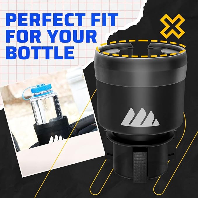 Integral Car Cup Holder Expander for Hydro Flask & Large Water Bottles | Adjustable base with rubber tabs holds most 32-40oz water bottles, Hydro Flask, Nalgene & oversized cups - Image 8