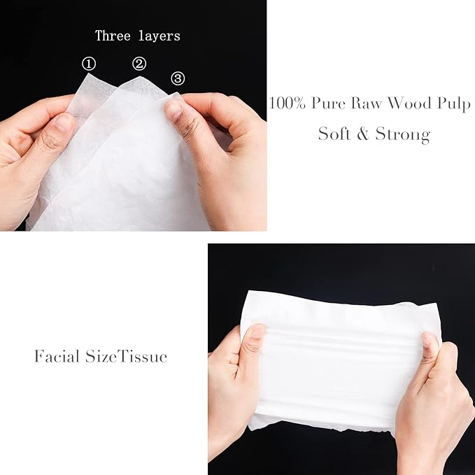CLOVER Round Tube Facial Tissues & Car Tissues - Travel Tissues in Compact Cylinder for Cup Holder, Office, Bedroom, Vanity (Lition, 3-Ply, Pack of 4) - Image 4