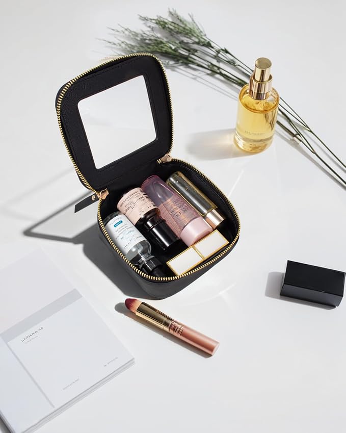 Clear Makeup Bag Small, TSA Approved Portable Toiletry Bag with Zipper Cosmetic Travel Bag Makeup Organizer Case Mini Makeup Pouch for Purse Car Organizer Bag for Women Men - Image 3